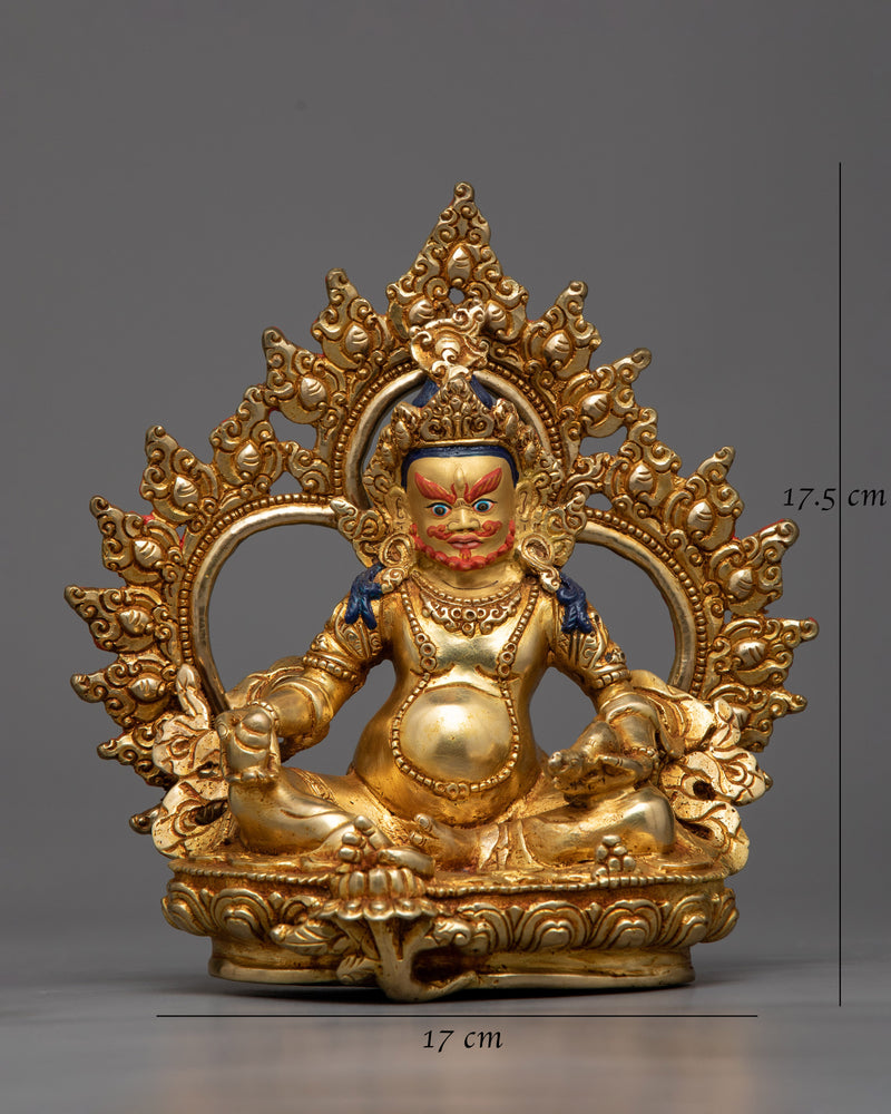 Dzambhala Mantra Practice Statue | Invoke Wealth and Prosperity with Handcrafted Serenity