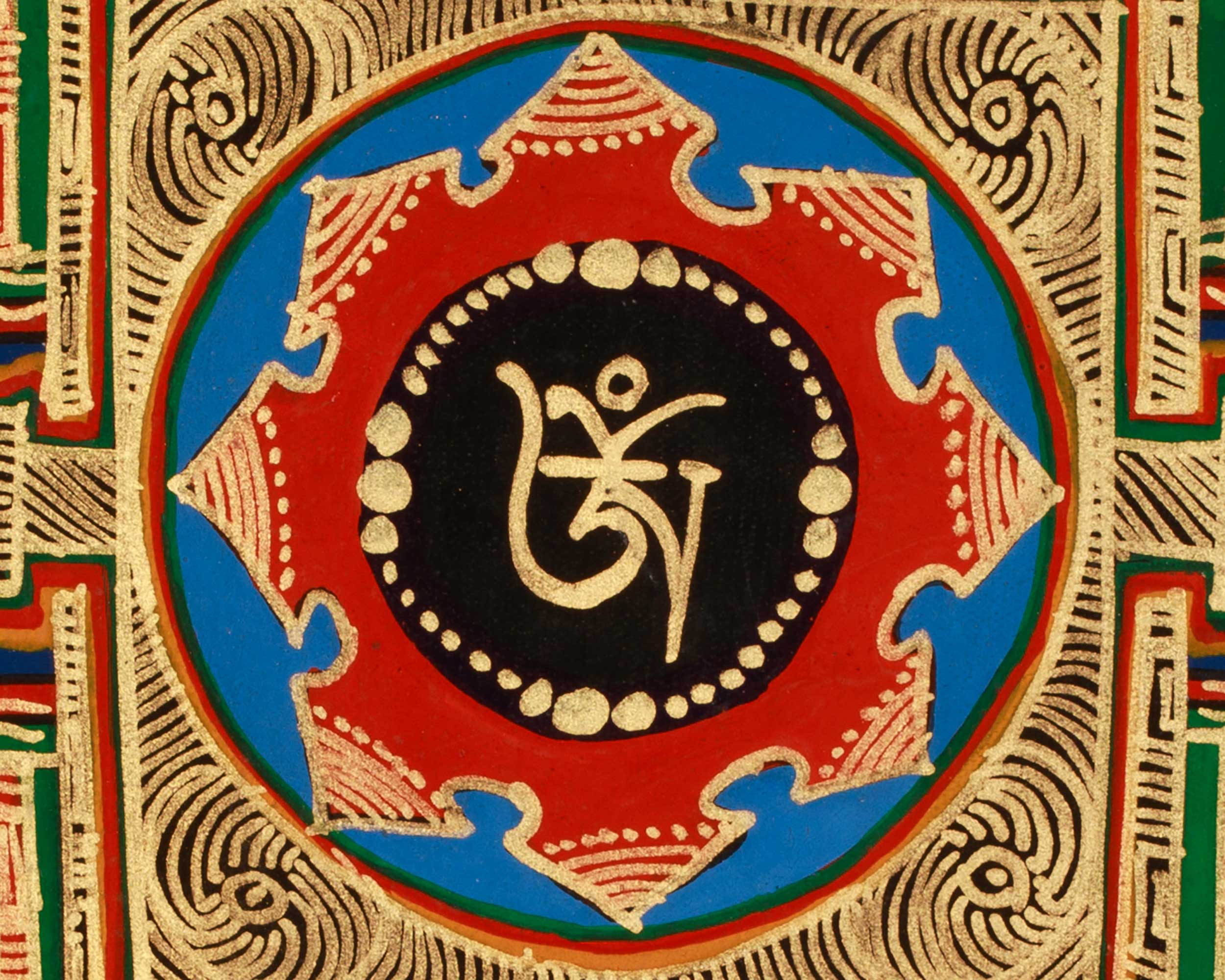 Buddhist Meditation Mantra Mandala | Tibetan Buddhism | Himalayan Thangka