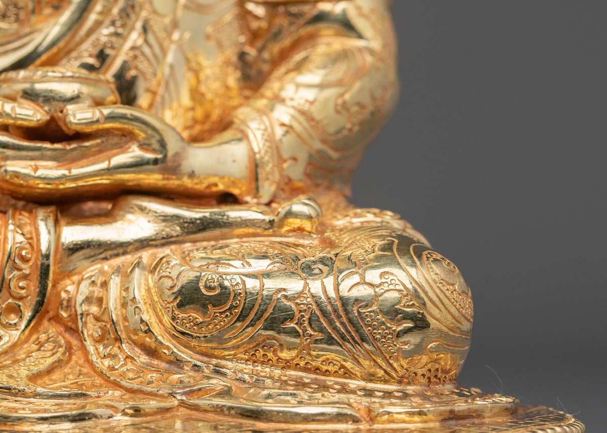 Amitabha Buddha Spiritual Sculpture | Gold Plated Buddhist Statue