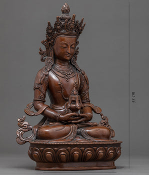Amitayus Buddha Sculpture | Bodhisattva Copper Art