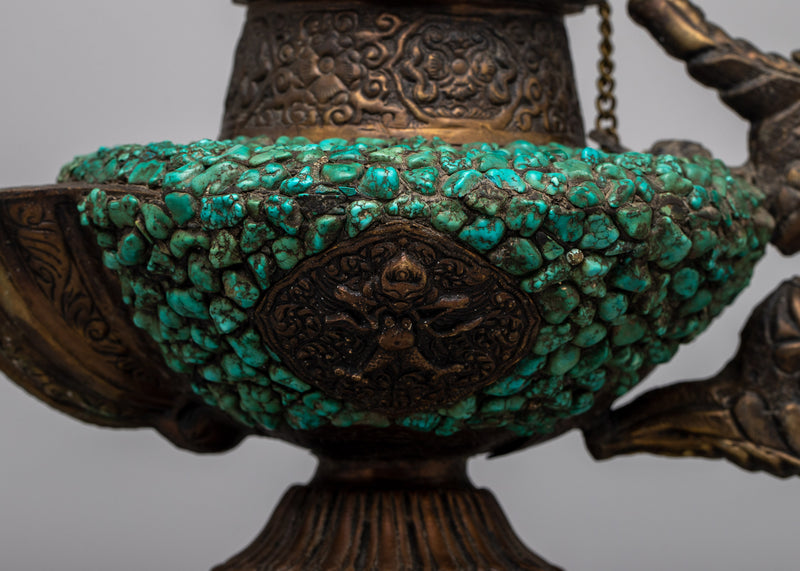 Tibetan Green Tea Pot | Authentic Vessel for Traditional Tea Rituals