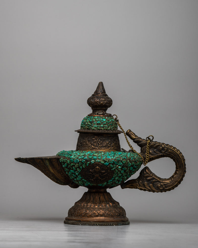 Tibetan Green Tea Pot | Authentic Vessel for Traditional Tea Rituals