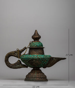 Tibetan Green Tea Pot | Authentic Vessel for Traditional Tea Rituals