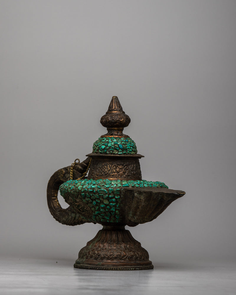 Tibetan Green Tea Pot | Authentic Vessel for Traditional Tea Rituals