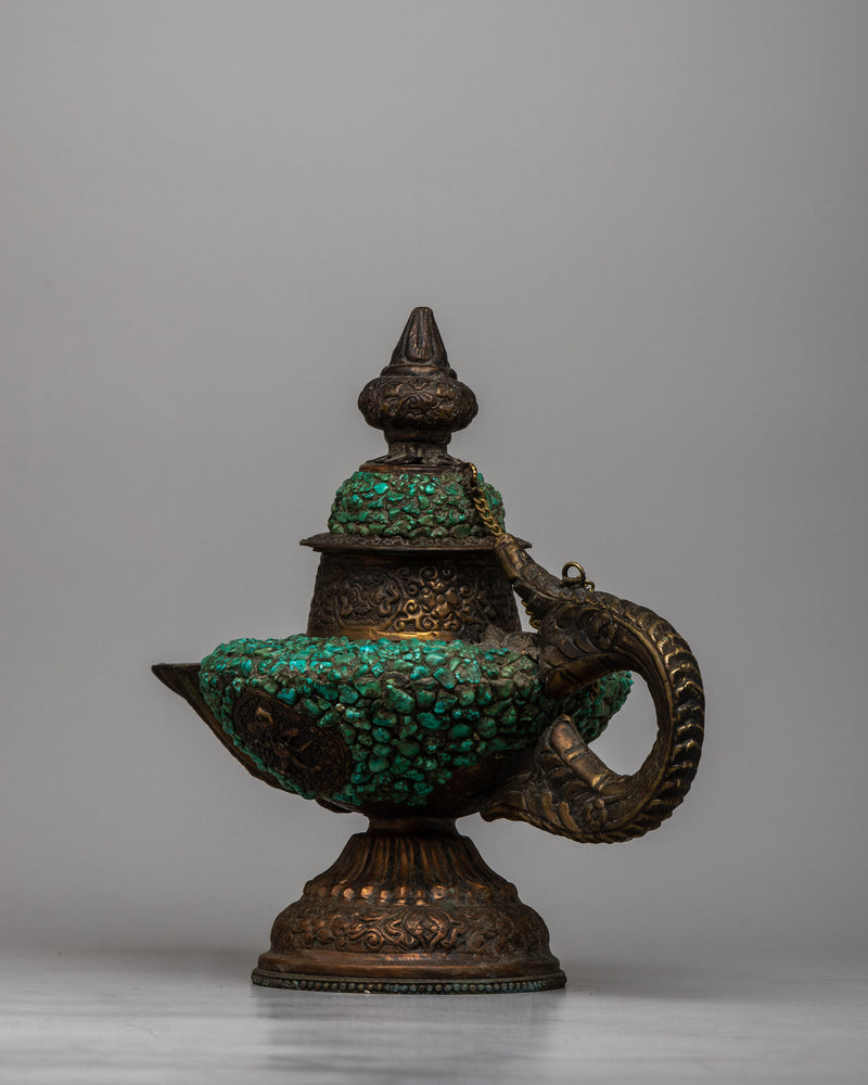 Tibetan Green Tea Pot | Authentic Vessel for Traditional Tea Rituals