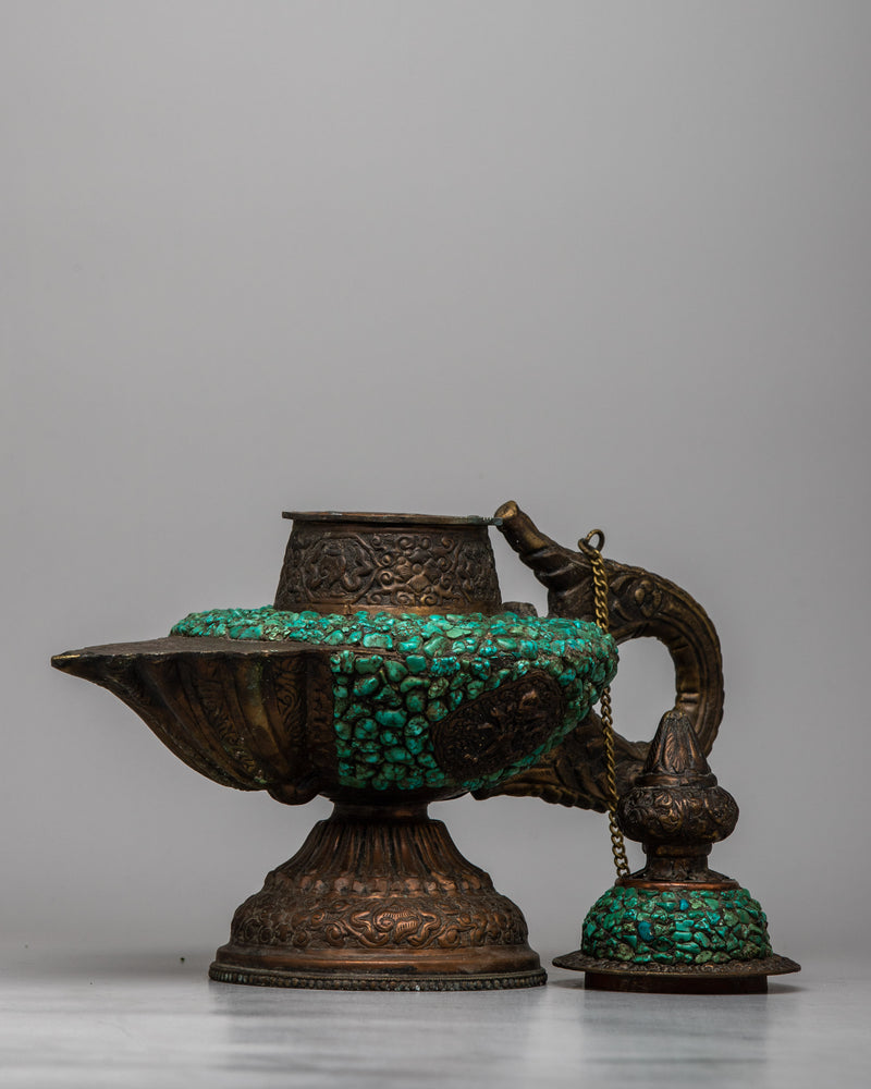 Tibetan Green Tea Pot | Authentic Vessel for Traditional Tea Rituals