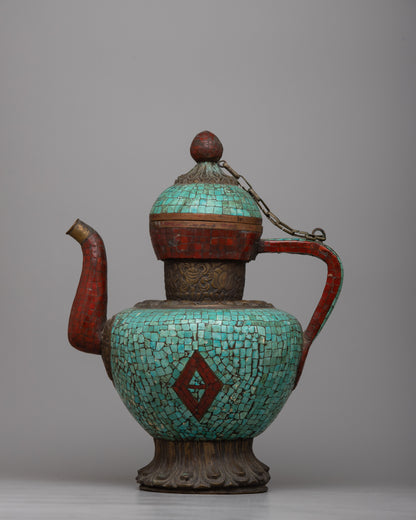 Gem Stone Tea Pot | Handmade Buddhist Pot