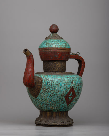 Gem Stone Tea Pot | Handmade Buddhist Pot