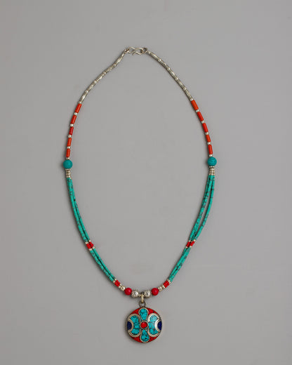 Tibetan Coral Necklace | Adorn Yourself with the Richness of Himalayan Tradition