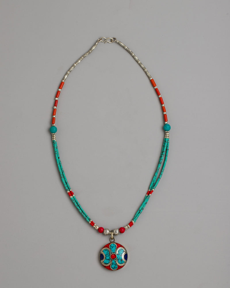 Tibetan Coral Necklace | Adorn Yourself with the Richness of Himalayan Tradition