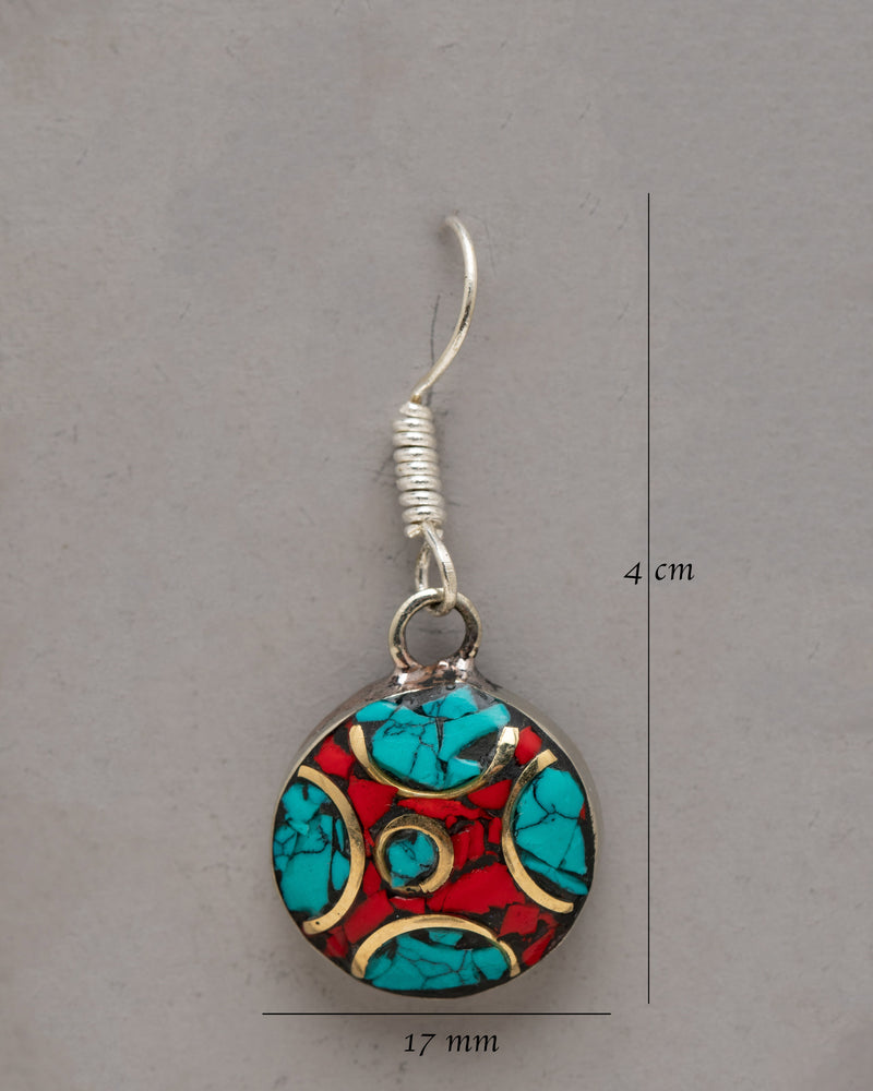 Turquoise and Coral Earrings Set | Elevate Your Style for Effortless Bohemian Charm