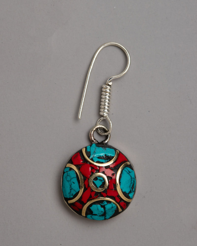 Turquoise and Coral Earrings Set | Elevate Your Style for Effortless Bohemian Charm