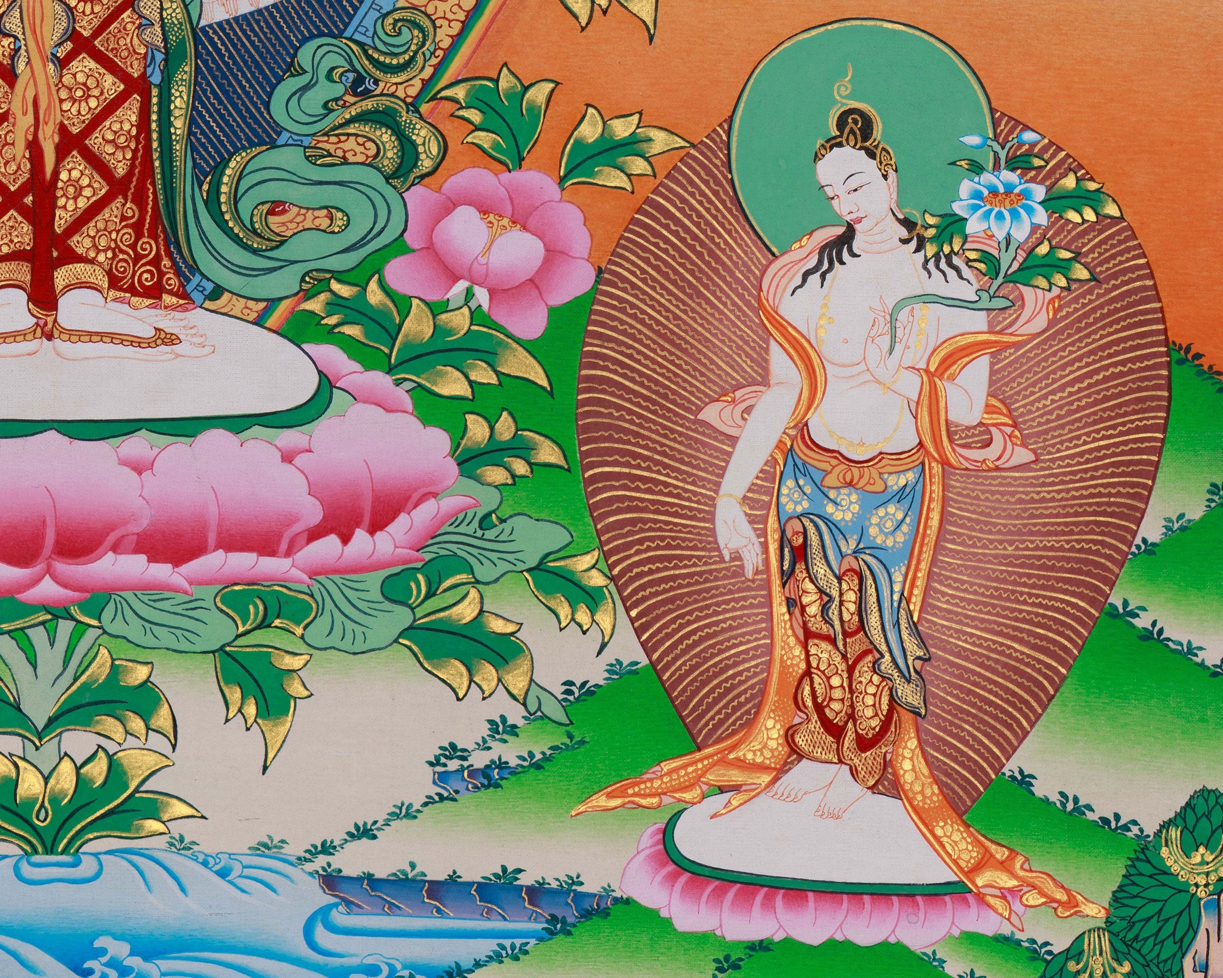 1000 Armed Chenrezig Buddhist Thangka | Hand Painted Compassion Deity Artwork