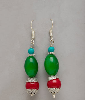 Red Coral Earrings