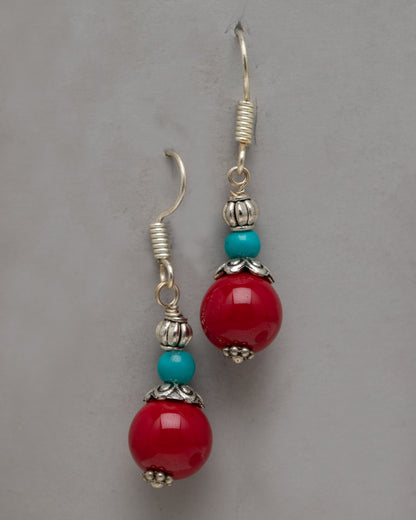 Coral Red Earrings | Infusing Vibrant Color and Bohemian Charm