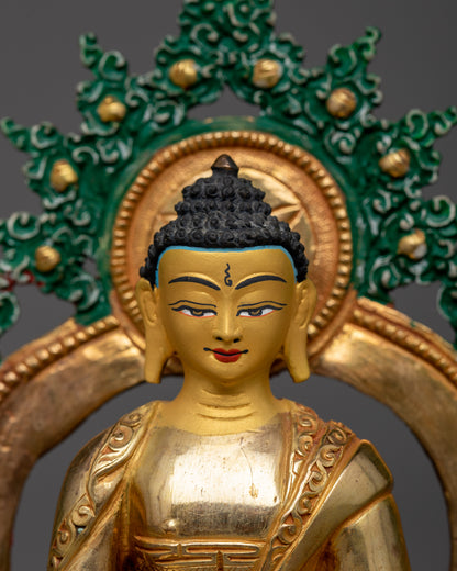 Buddha Amitabha Prayer Statue | Crafted in Copper, Invoking Peace and Enlightenment