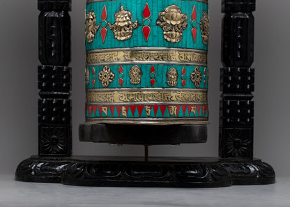 Auspicious Decor Prayer Wheel | Symbol of Spiritual Blessings and Positive Energy