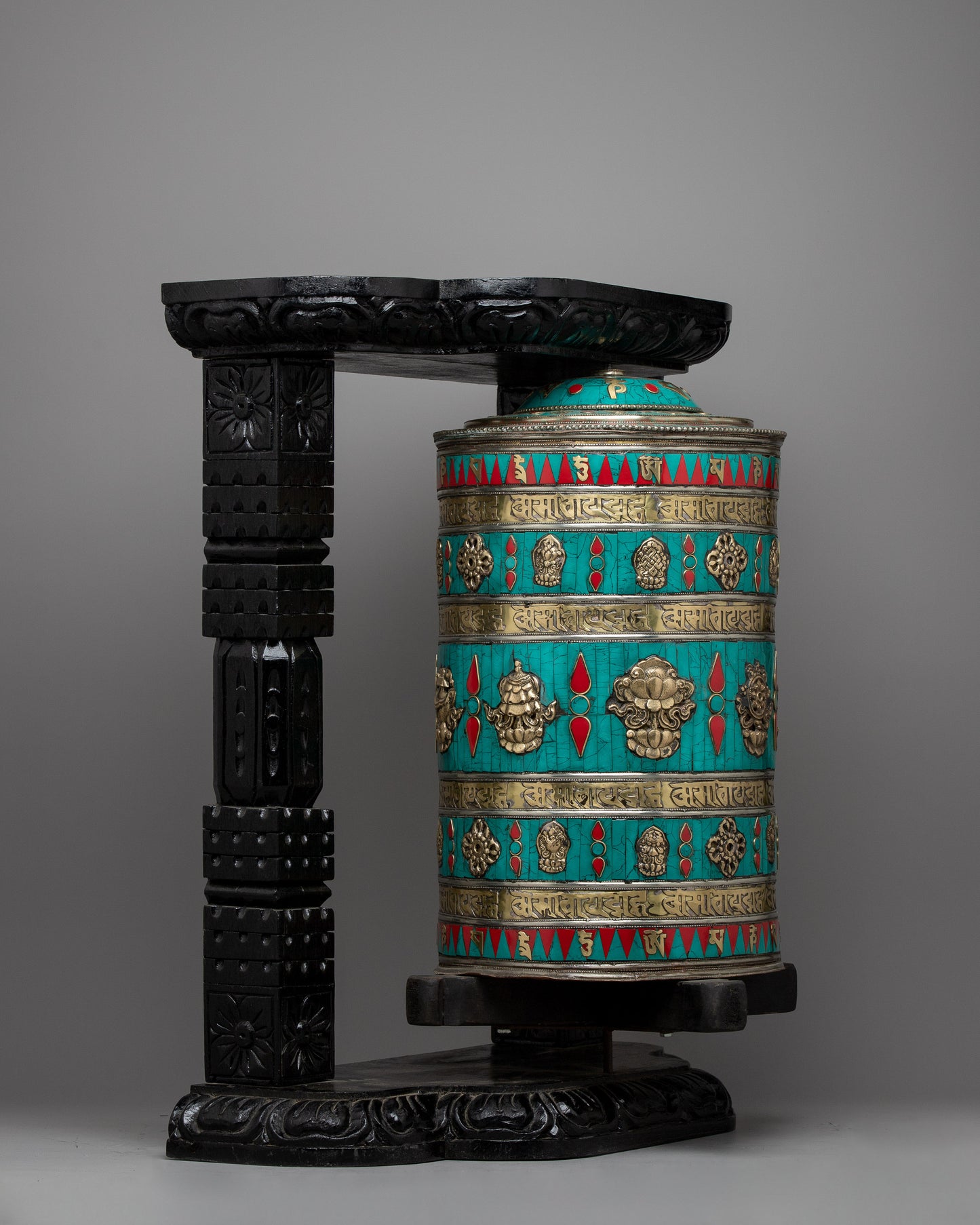 Auspicious Decor Prayer Wheel | Symbol of Spiritual Blessings and Positive Energy