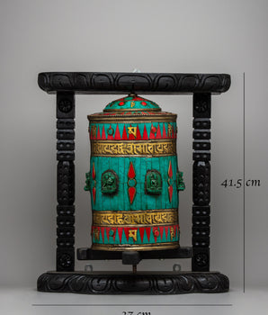 Buddhist Mani Prayer Wheel | Sacred Tool for Spinning Mantras and Invoking Blessings