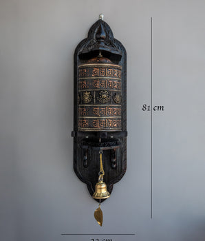 Prayer Wheel with Bell | Harmonious Blend of Spiritual Traditions
