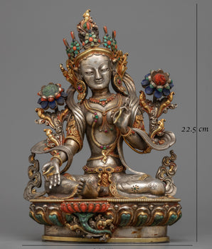 Green Tara Goddess of Compassion Statue | Symbol of Divine Grace and Nurturing Energ