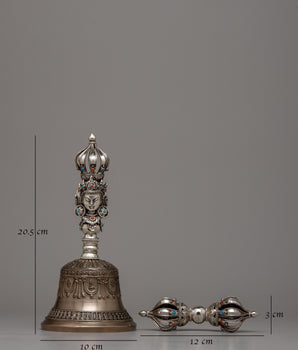 Vajra Dorje and Bell Set | Symbolizing Power, Wisdom, and Ritual Purity