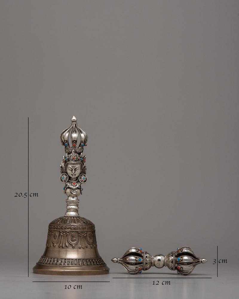 Vajra Dorje and Bell Set | Symbolizing Power, Wisdom, and Ritual Purity