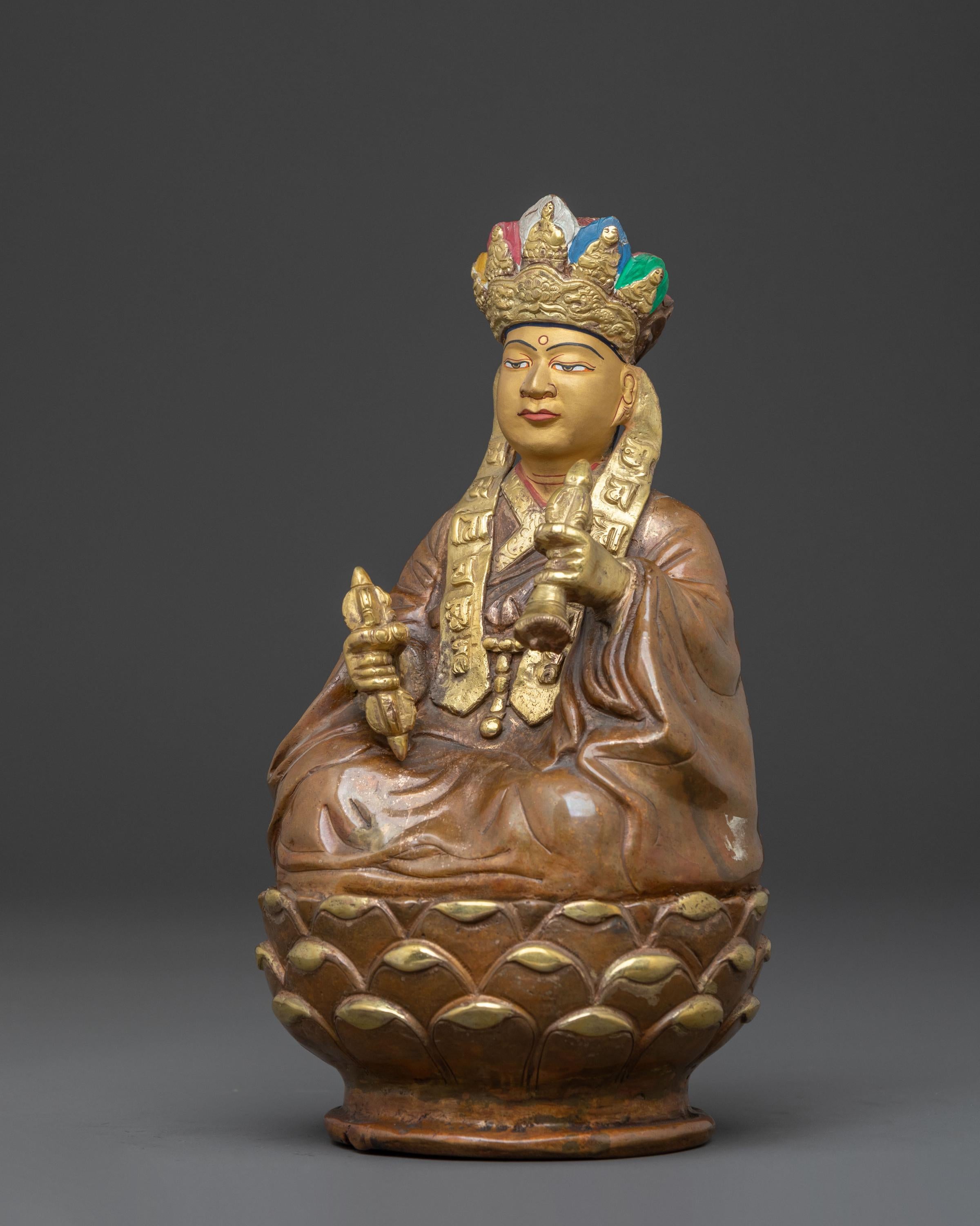 Handcrafted Karmapa Statue | Himalayan Spiritual Altar Decor