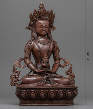 Seated Amitayus Buddha Statue  | Handmade Traditional Nepali Figure