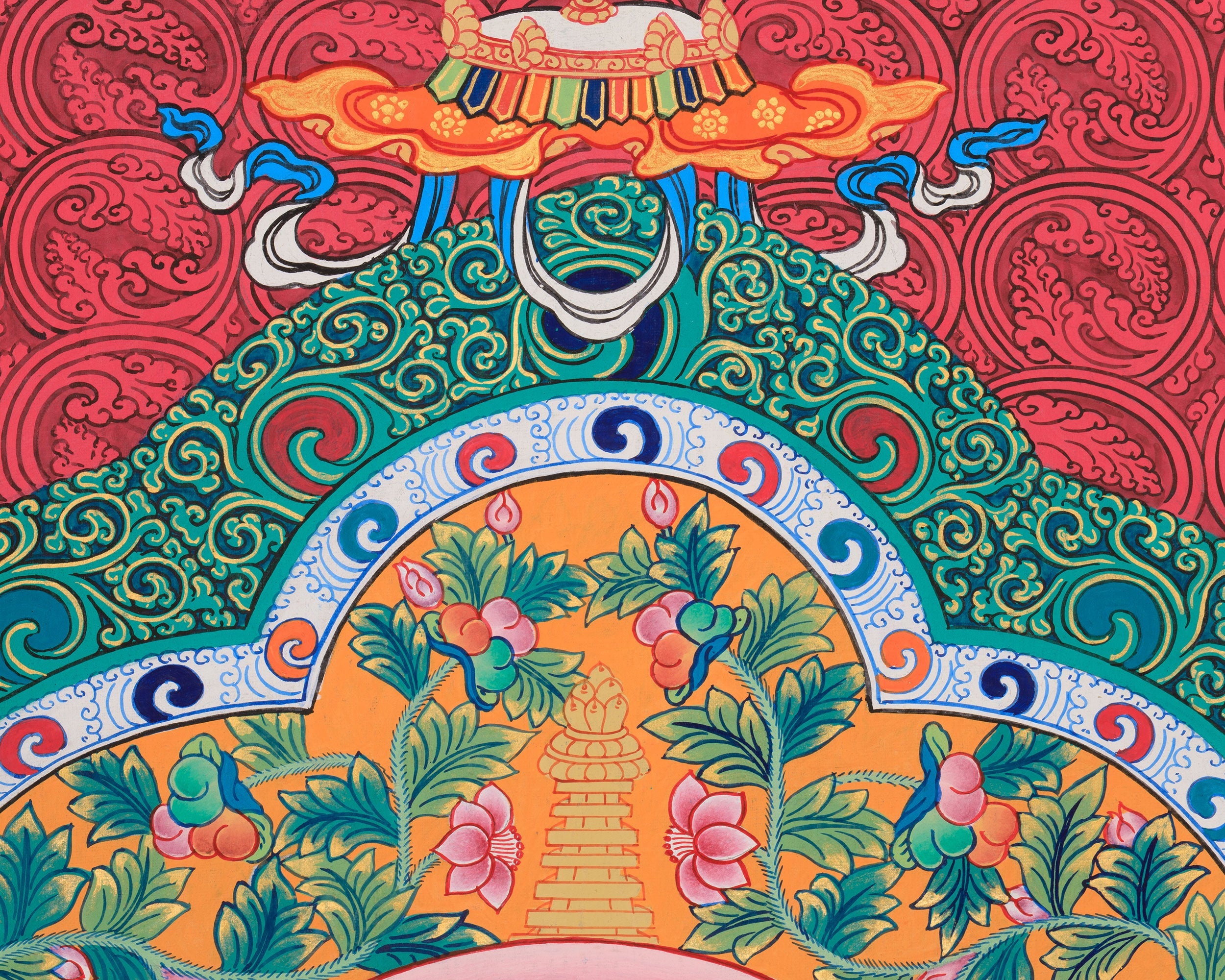 Enlightened Maitreya Buddha Canvas Print | Giclee Artwork