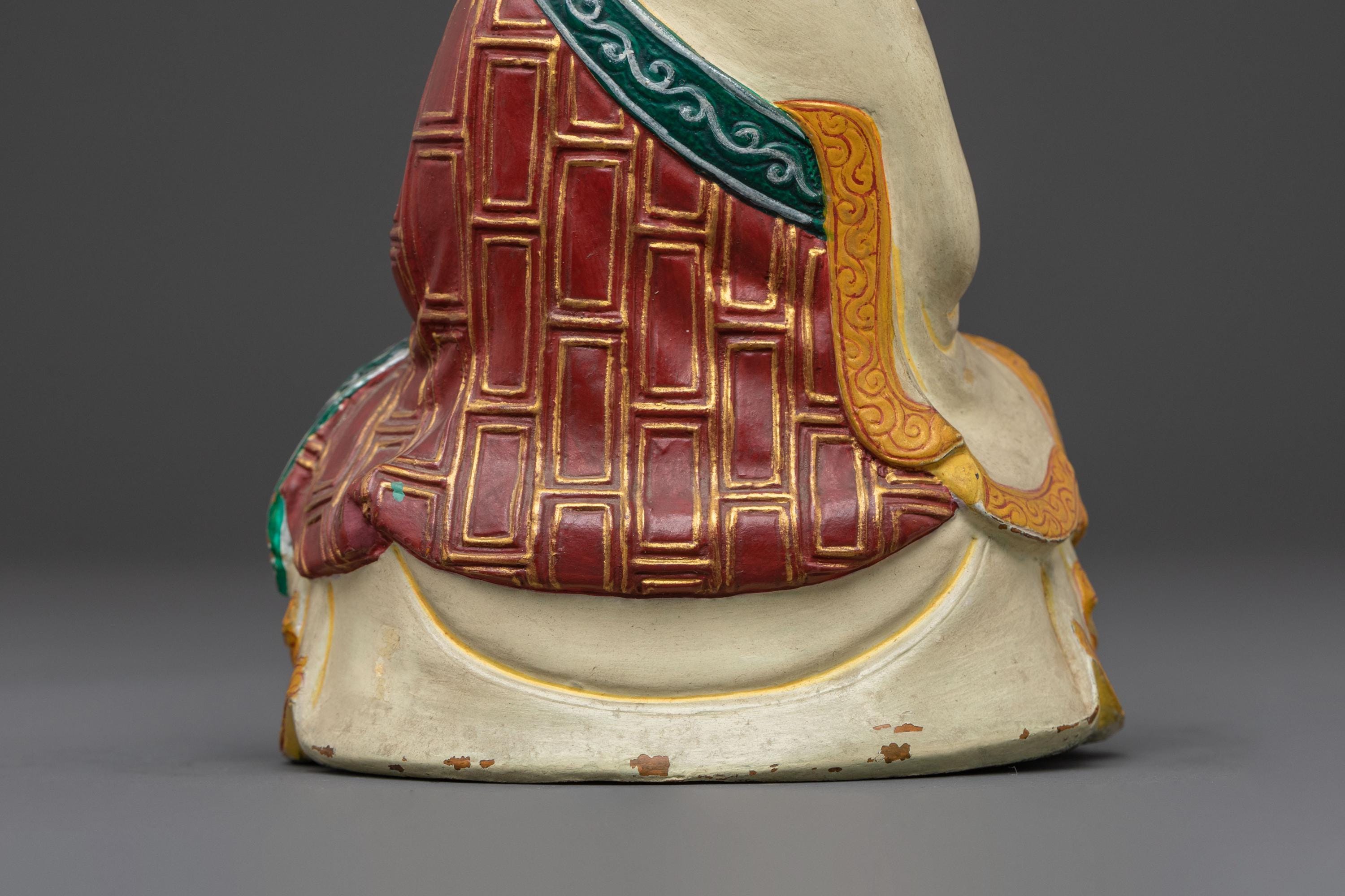 Traditional Karmapa Statue | Sacred Tibetan Buddhist Artwork
