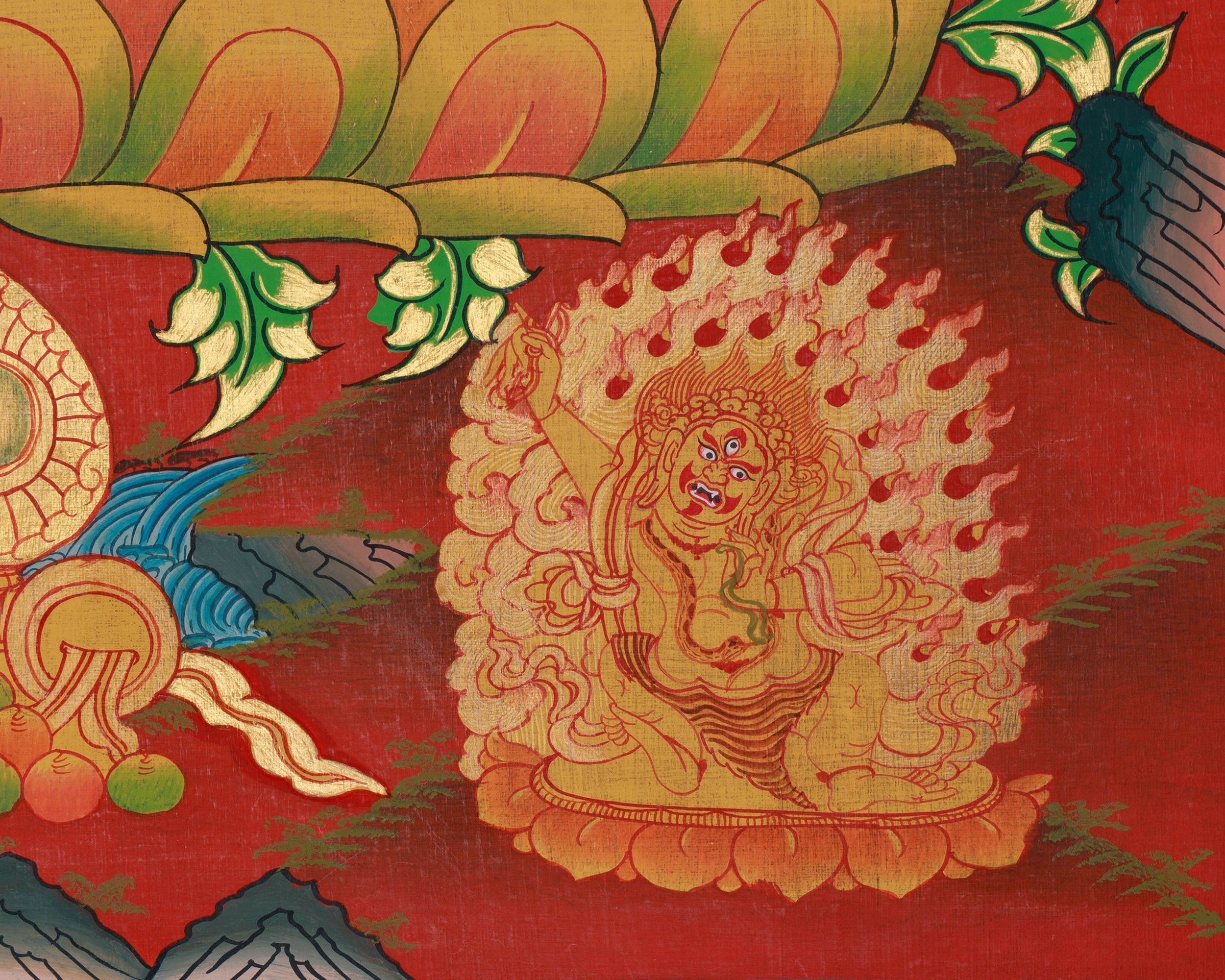 Chenrezig Sacred Buddhist Thangka | Avalokiteshvara Compassion Art