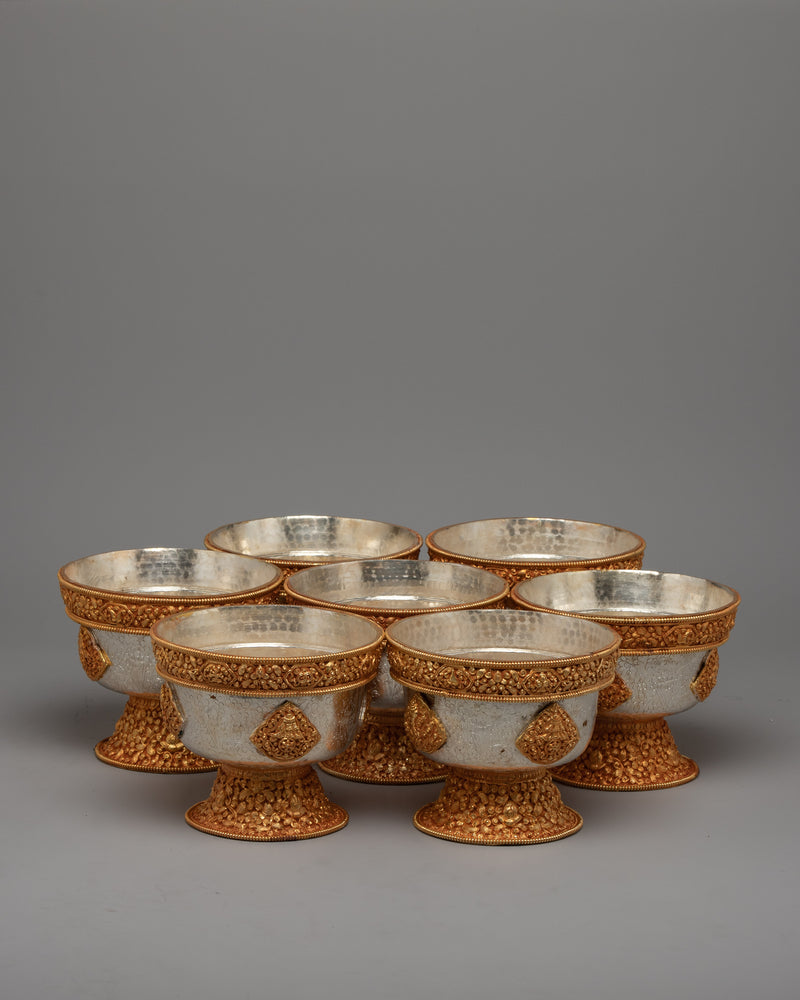 Buddhist Offering Bowl Set | Sacred Vessels for Spiritual Devotion and Ritual Practice