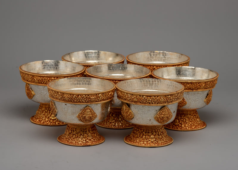 Buddhist Offering Bowl Set | Sacred Vessels for Spiritual Devotion and Ritual Practice