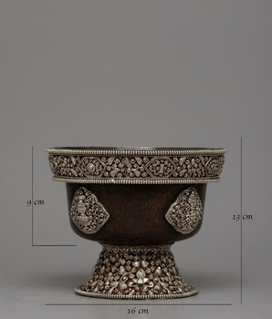 Offering Bowls Buddhist Set | Handcrafted Traditional Vessels for Sacred Devotion