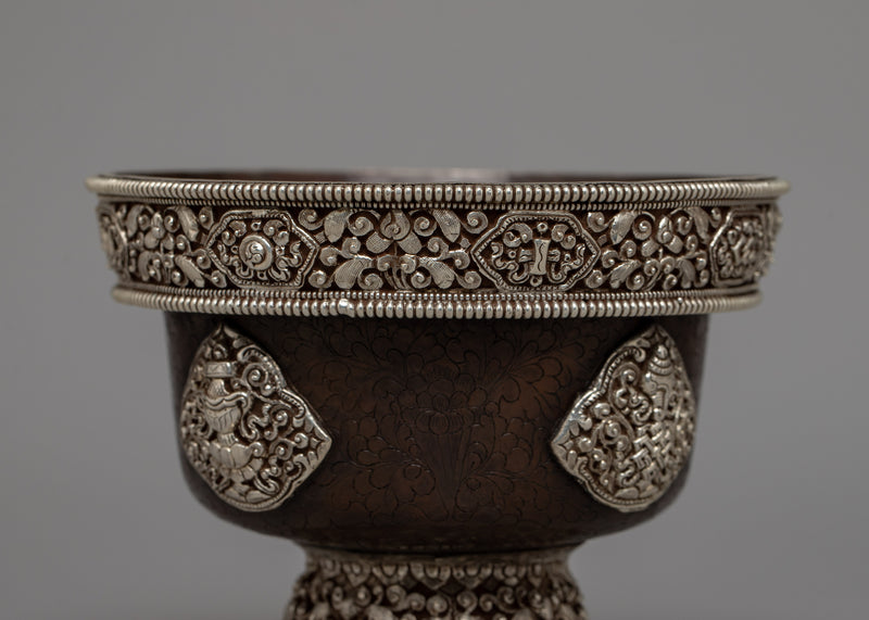 Offering Bowls Buddhist Set | Handcrafted Traditional Vessels for Sacred Devotion