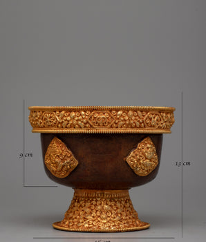 Tibetan Water Bowl Offering Set | Enhancing Spiritual Practices with Traditional Ritual Vessels