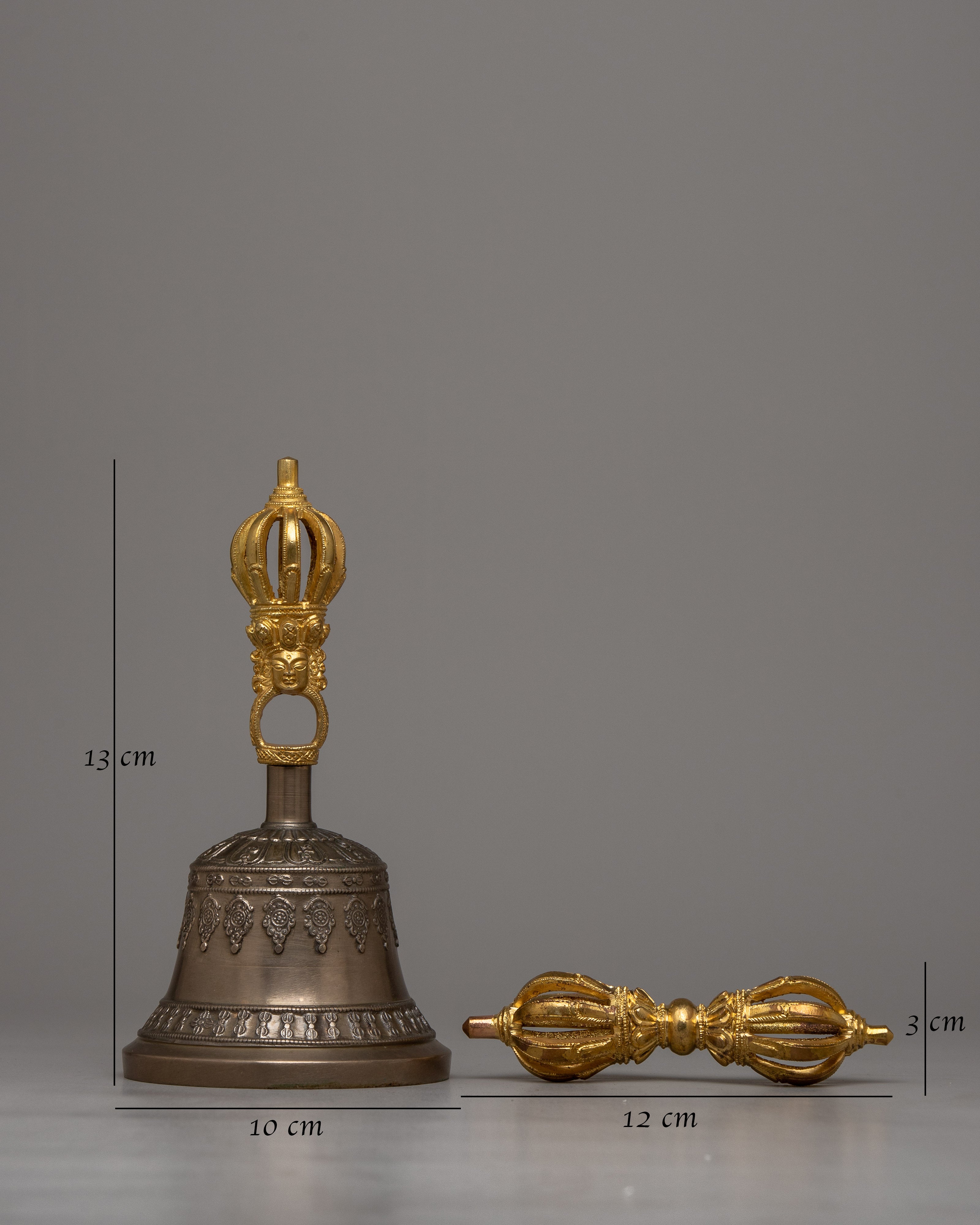 Tibet Ritual Items Vajra and Bell Set | Ritual Item For Spiritual Practices and Sacred Ceremonies