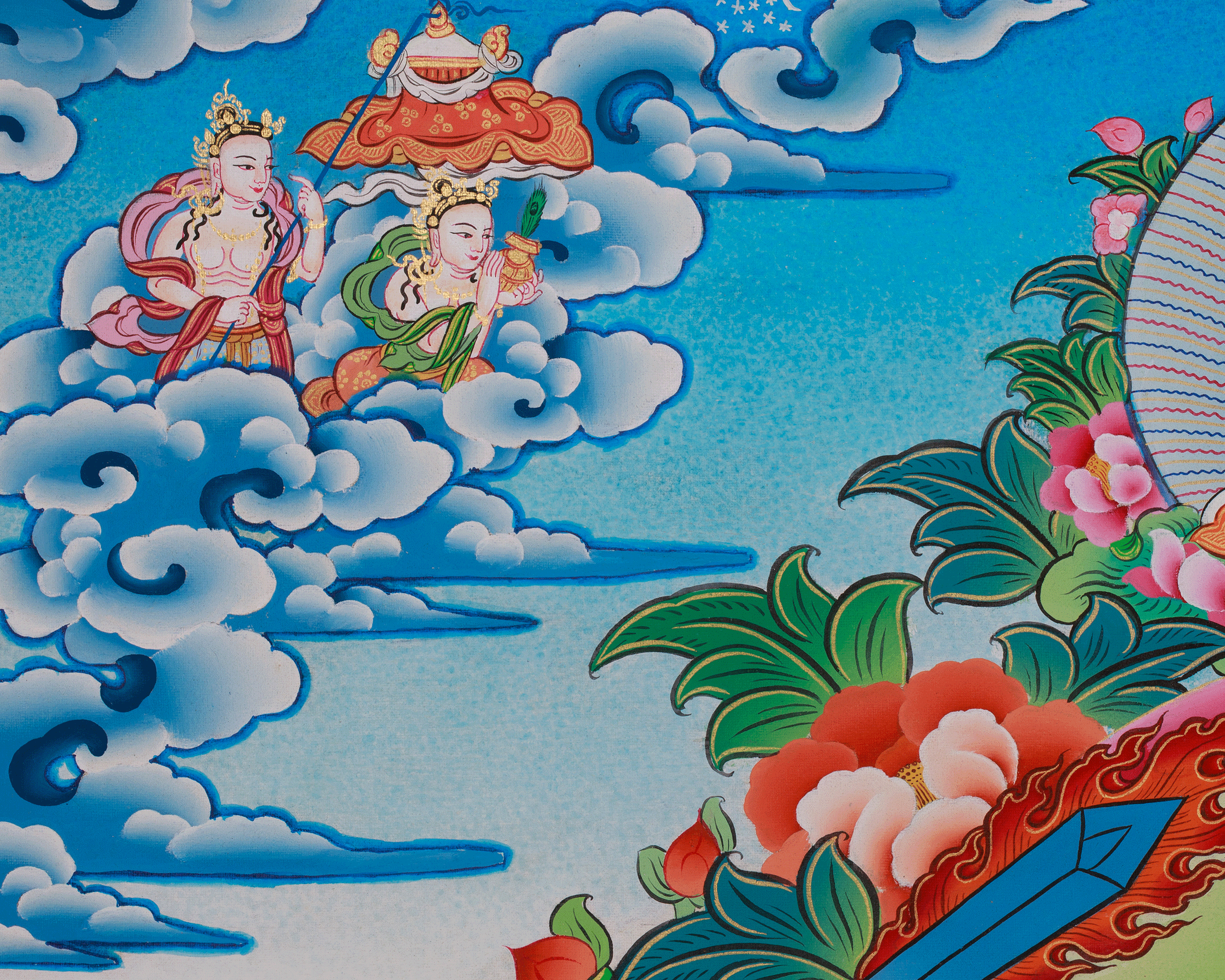 Manjushri the Buddha of Wisdom Thangka | Enlightened Insight