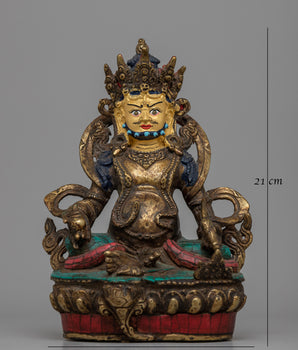 Dzambhala Sadhana Statue | Crafted in Copper, Radiating Wealth and Blessings