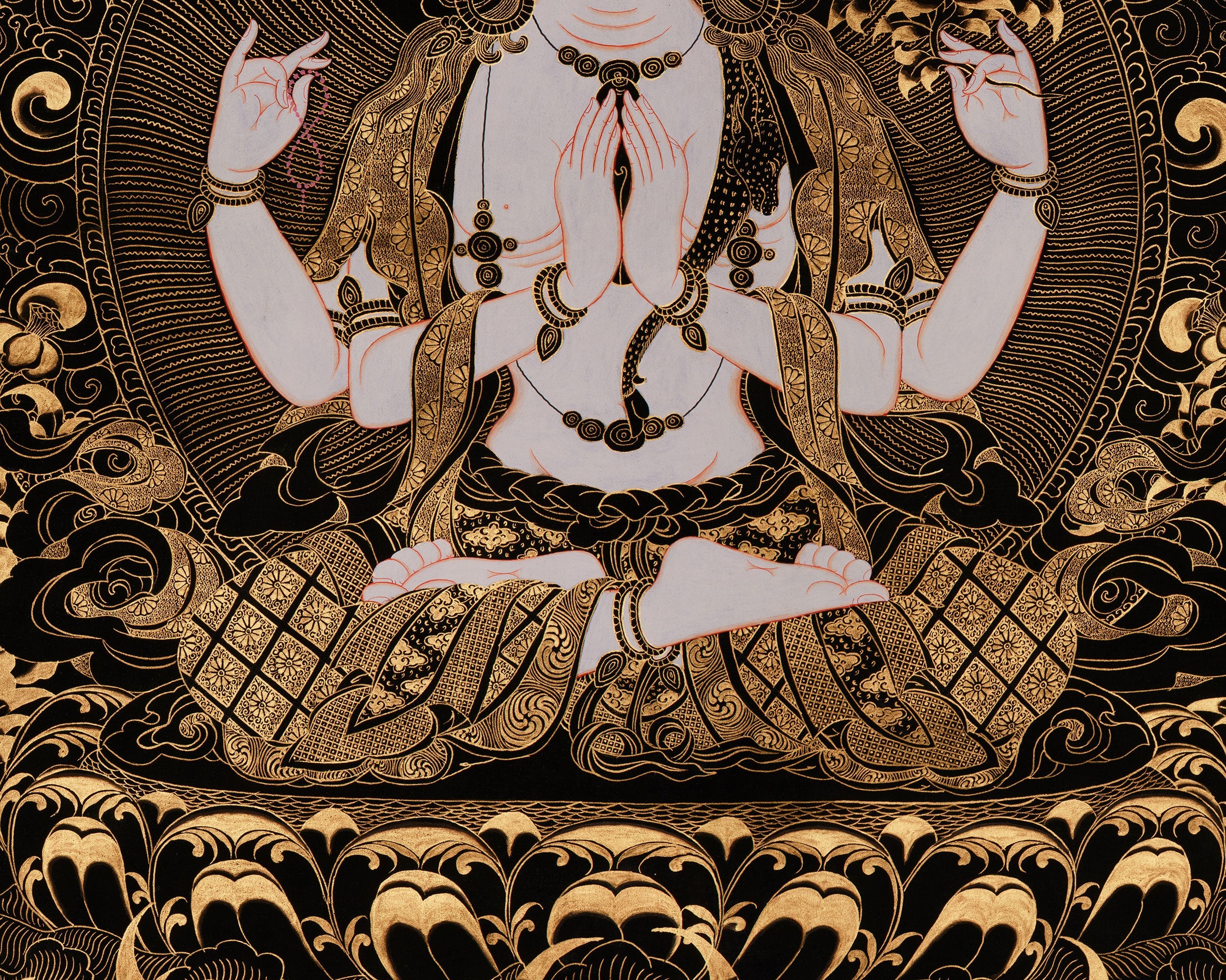Sacred Art Of Chenrezig | Avalokiteshvara, Amitabha Buddha, White Tara, Green Tara, Manjushri & Vajrapani