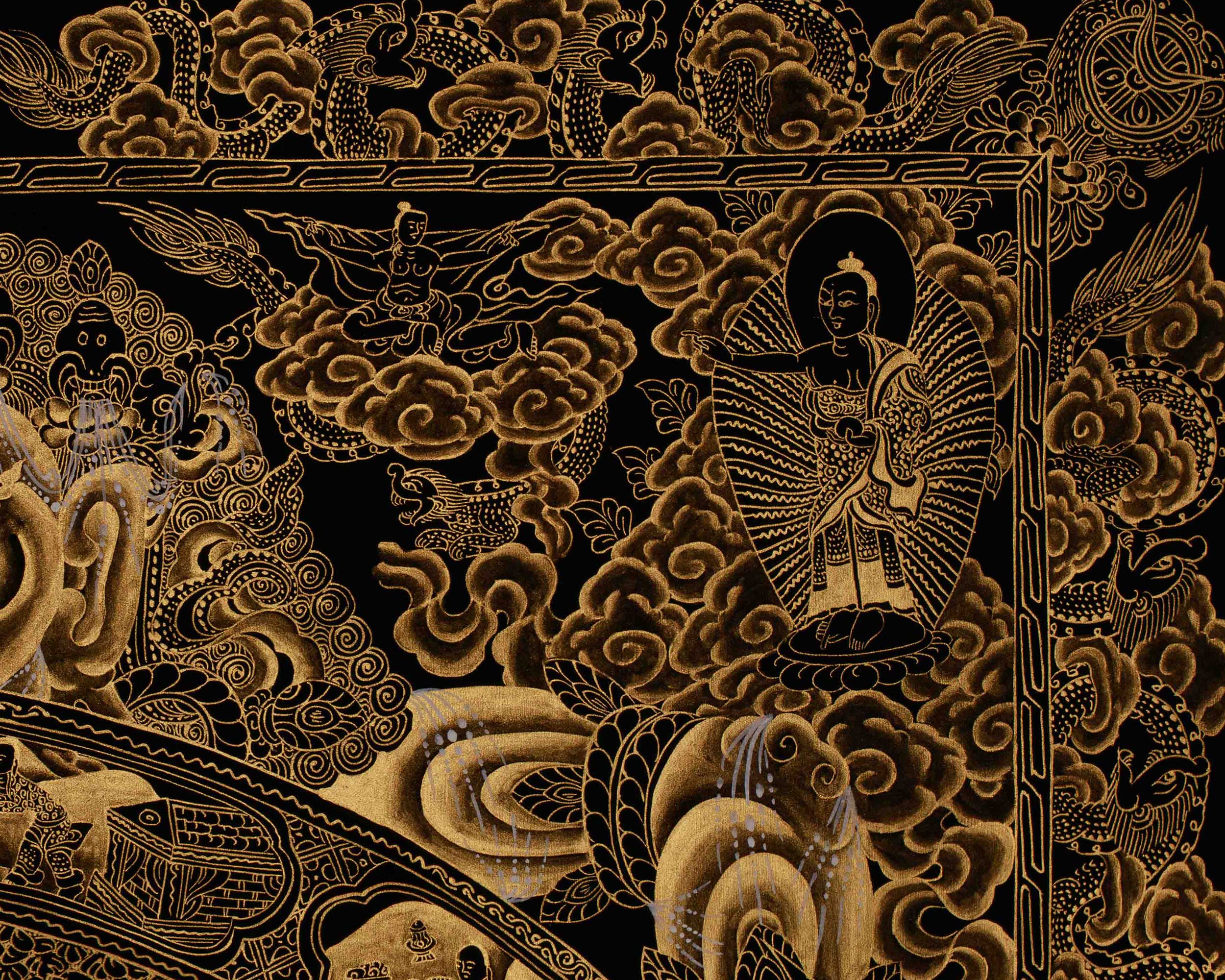 Hand Painted Wheel of Life Art | The Six Realms and Buddhist Teachings