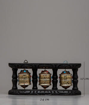 The Prayer Wheel | Wooden Frame for Spiritual Reverence