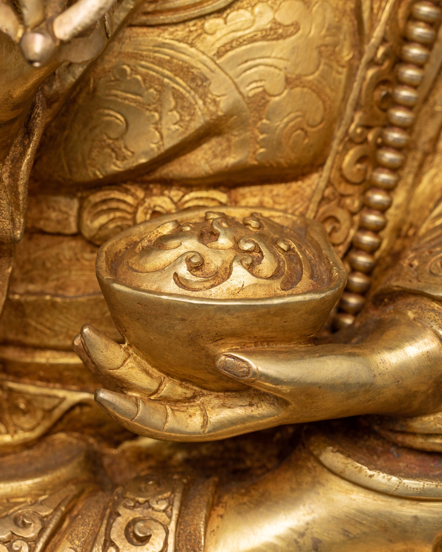 Guru Rinpoche Padmasambhava Statue | Copper with 24K Gold Plating for Divine Radiance