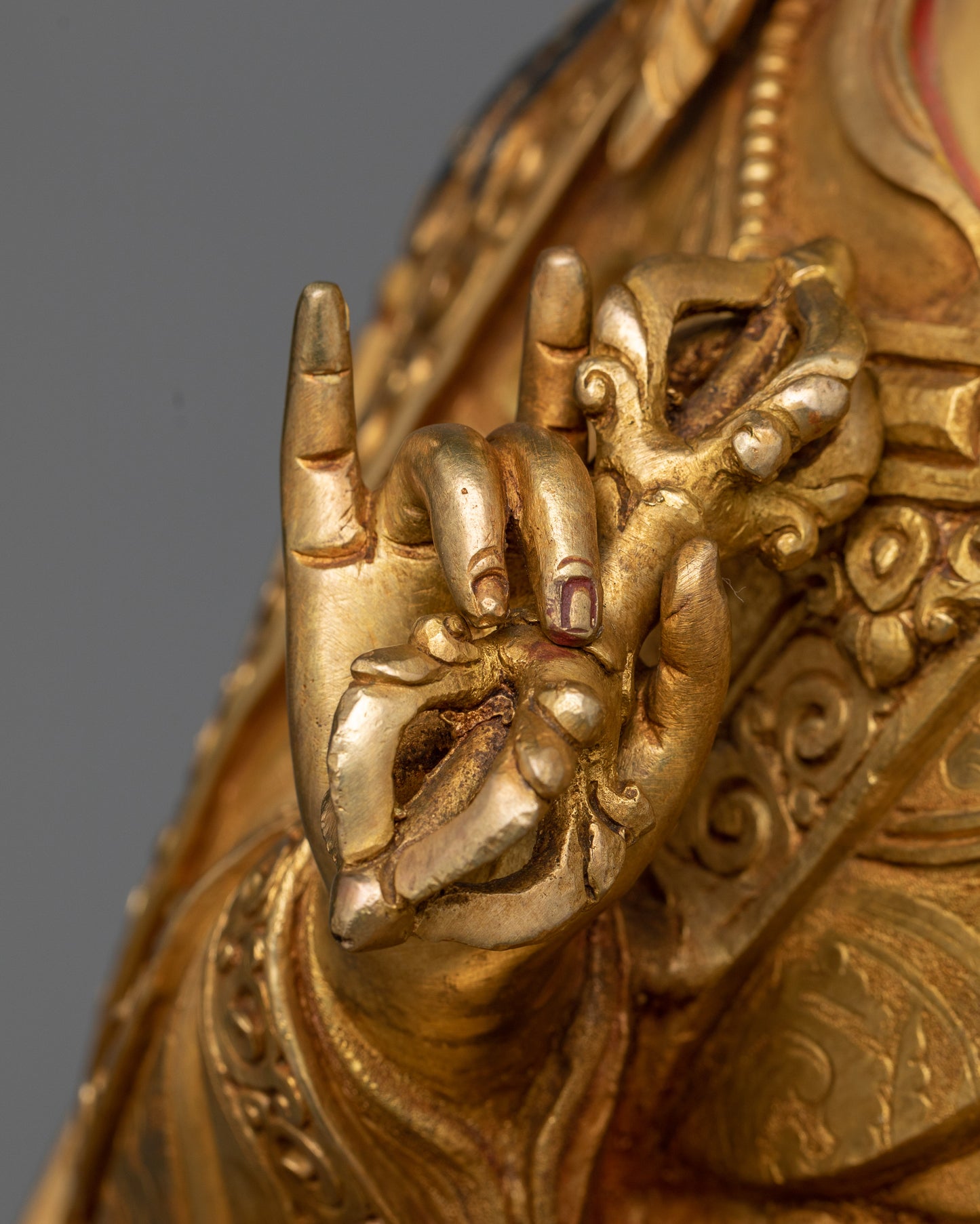 Guru Rinpoche Padmasambhava Statue | Copper with 24K Gold Plating for Divine Radiance