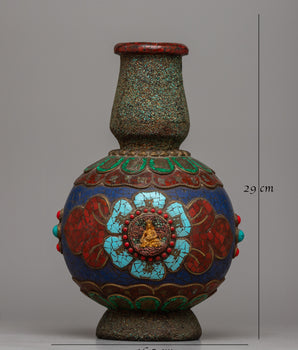 Tibetan Metal Flower Vase | Elevate Your Floral Arrangements with Contemporary Style