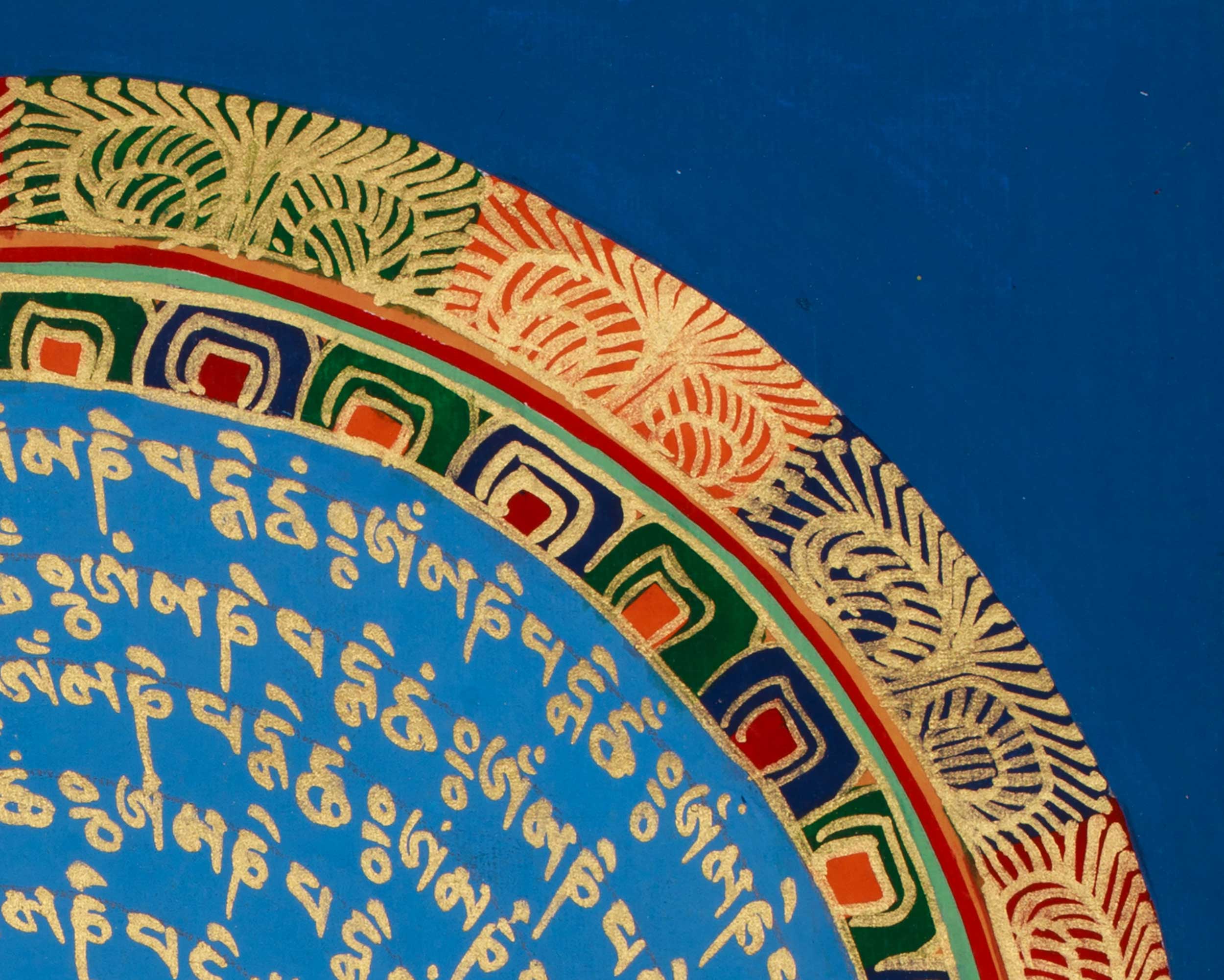 Buddhist Mantra Mandala Art | Symbolized Meditation, Focus, and Spiritual Energy