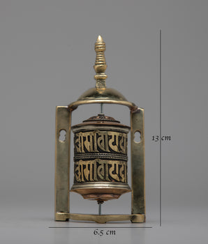 Brass Frame Prayer Wheel | Elevate Your Devotion with Traditional Craftsmanship