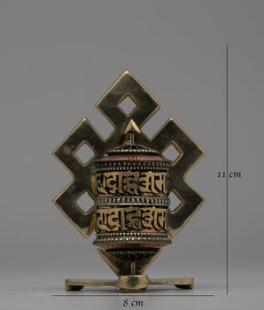 Tibetan Copper Prayer Wheel | Infuse Your Space with Sacred Tradition and Devotion