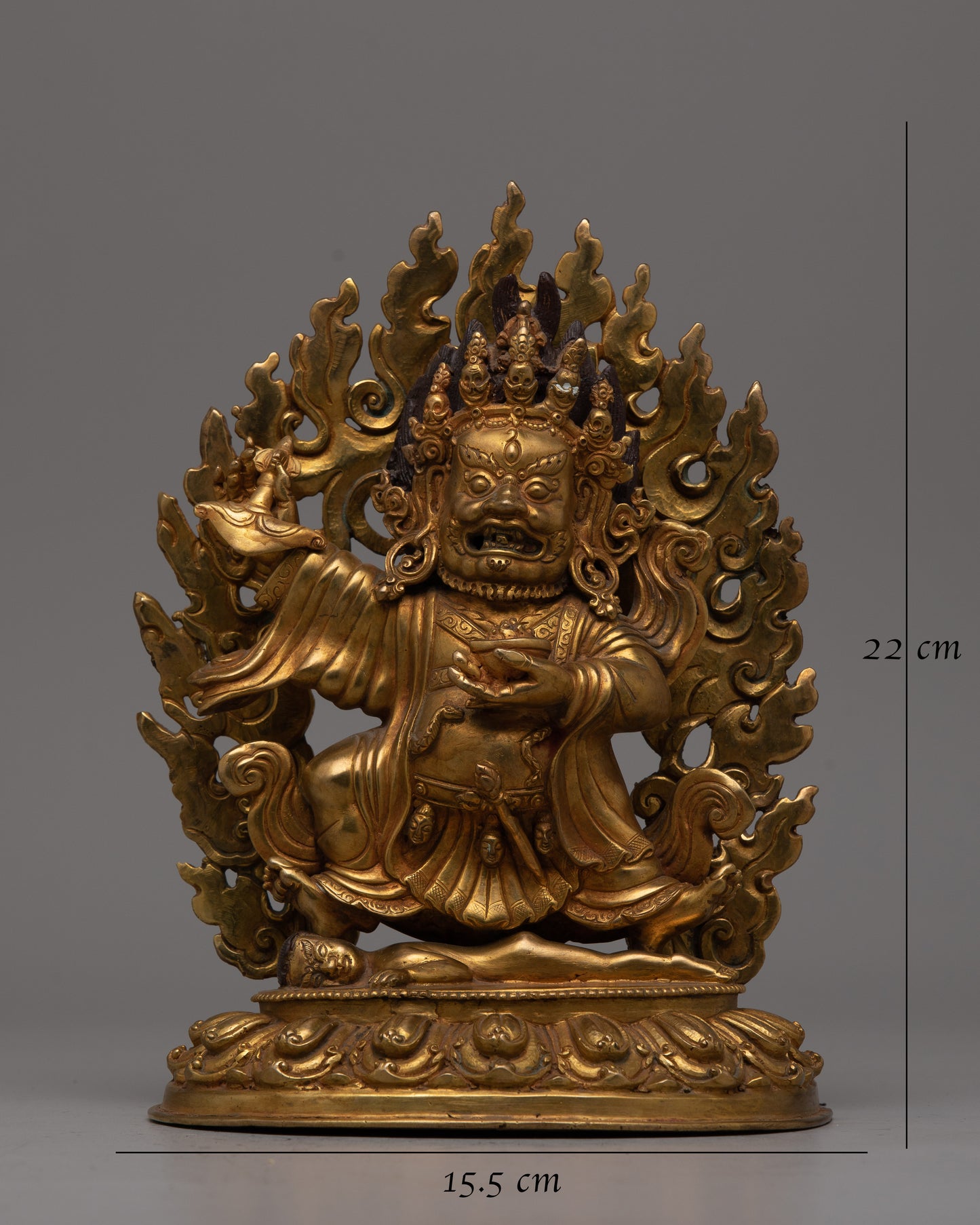 Wrathful Deity Bernagchen Mahakala Statue | Symbol of Fearlessness and Spiritual Protection